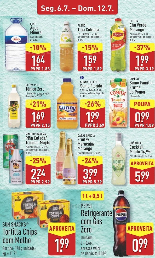 Antevisão Folheto ALDI Promoções de 6 a 12 julho